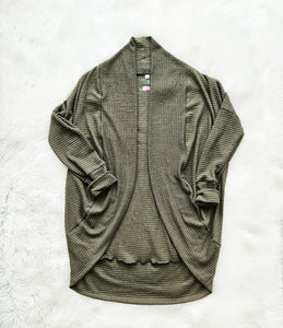 Adult Olive Sweater Cocoon Cardigan