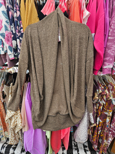 Adult Brown Cocoon Cardigan