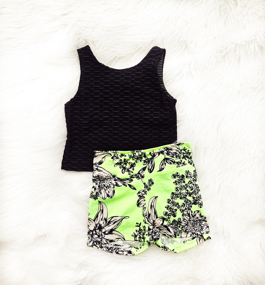 Neon Floral Sport Set