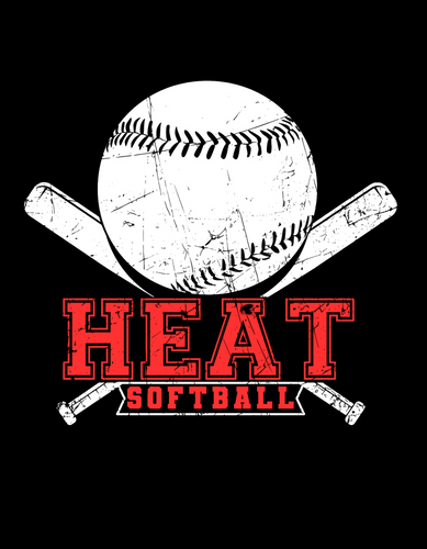 Heat Softball Distressed Design