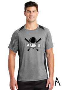 Madrid Baseball Performance Tee Gray/Black (Adult & Youth)