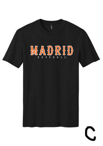 Madrid Baseball Tee Black (Adult & Youth)