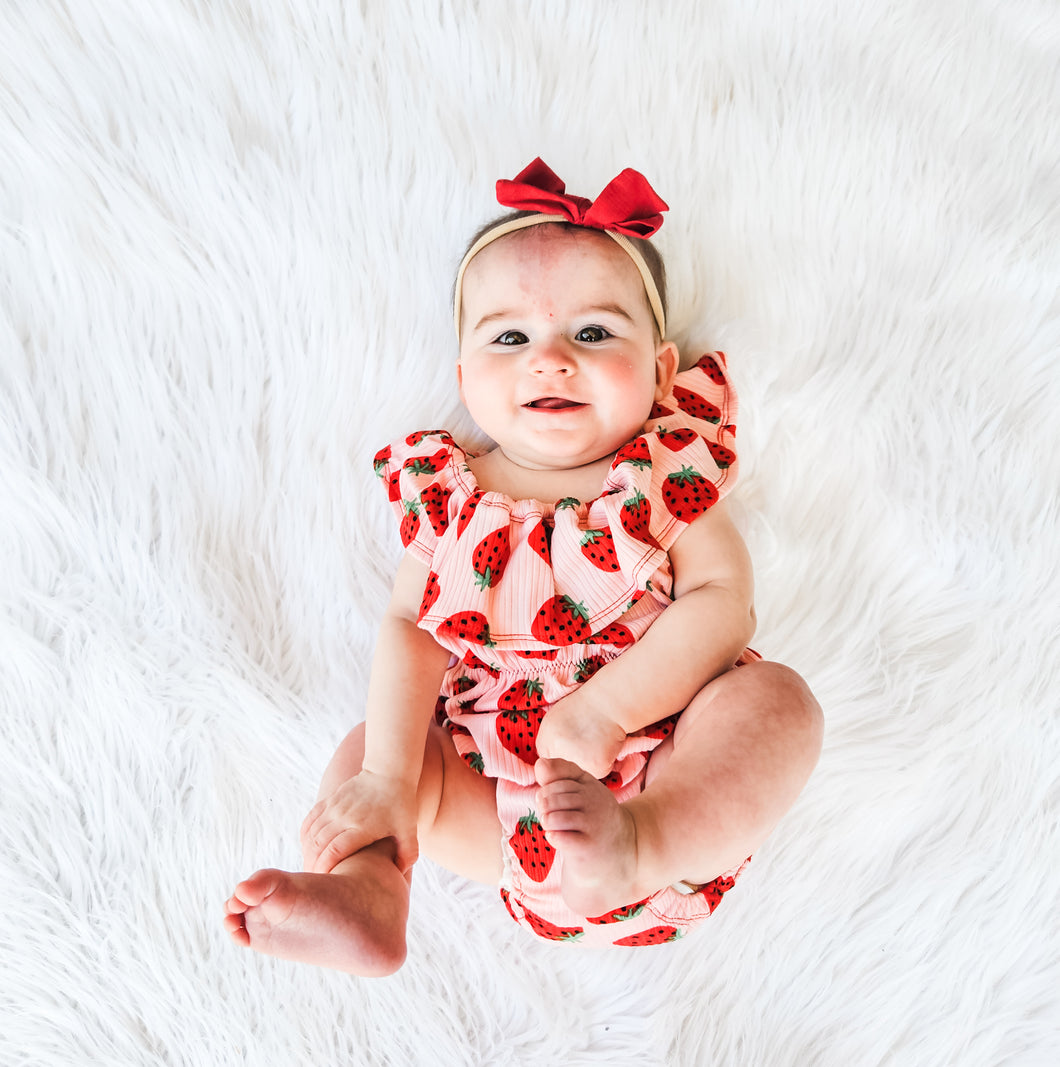 Strawberry Bubble Romper