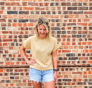 Tan Boxy Tee