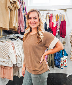 Mocha  Boxy Tee