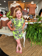 Neon Yellow Floral Romper