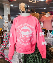 Pink Santa Bow Sweatshirt