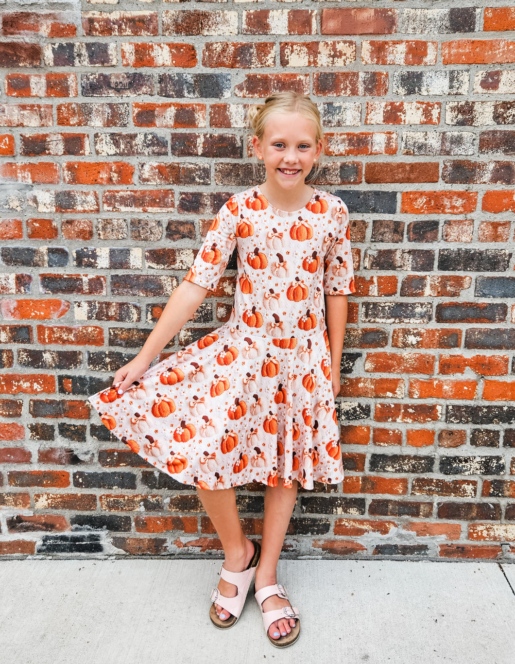 Fall Pumpkin Twirl Dress