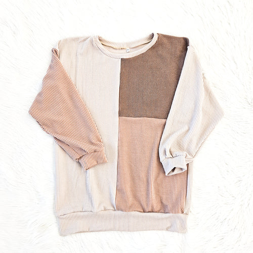 Adult Neutral Colorblock Sweater