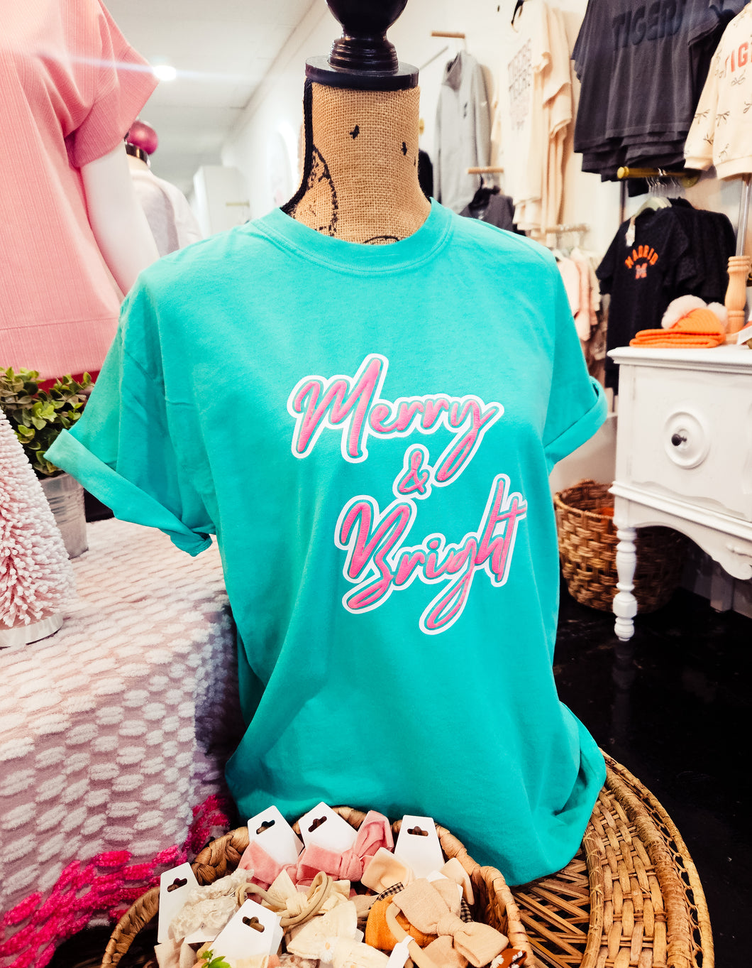 Bright Green Merry & Bright Tee