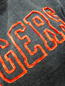 Heathered Black Tigers Crew