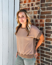 2-Tone Brown Boxy Tee
