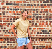 Tan Boxy Tee