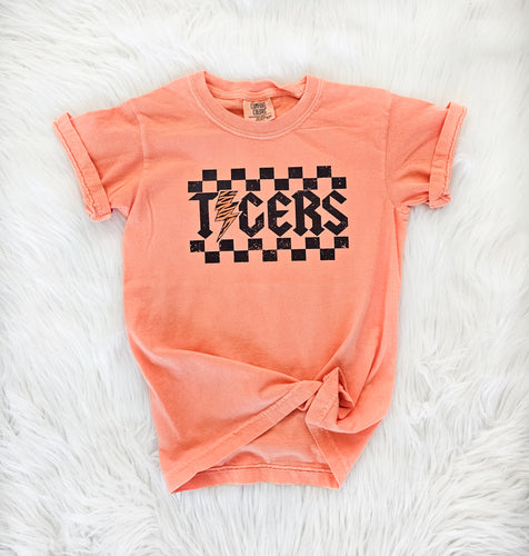 Kids Tigers Checked T-Shirt