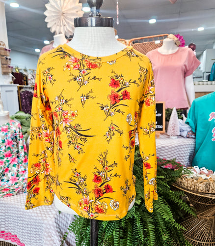 Mustard Floral Long Sleeve