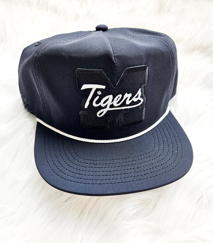 Black Rope Snapback Hat