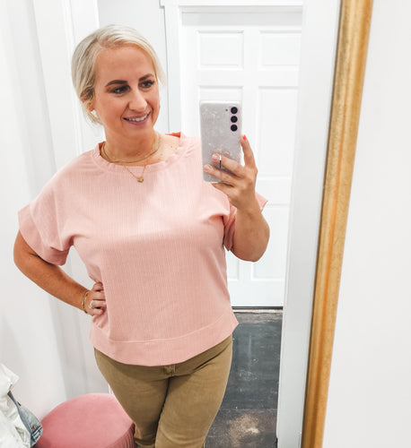 Blush Pink Boxy Tee