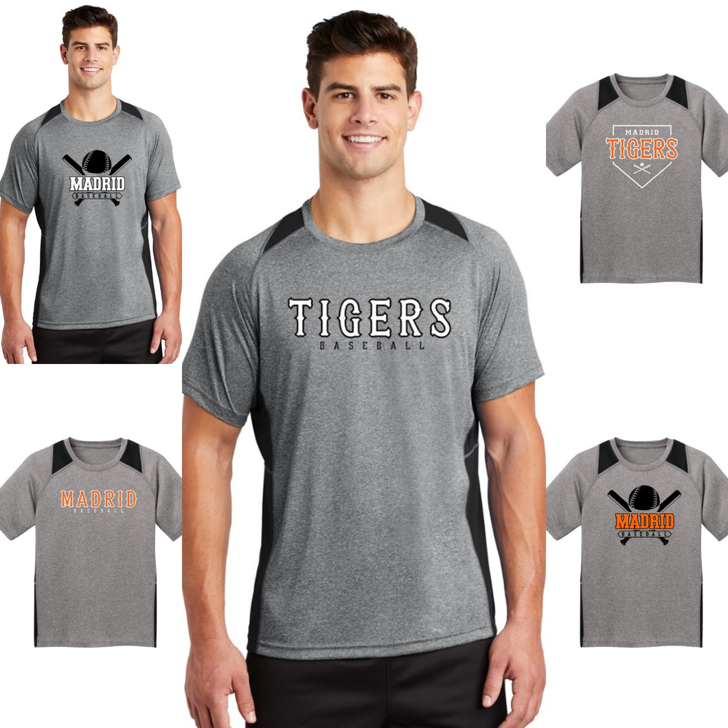 Madrid Baseball Performance Tee Gray/Black (Adult & Youth)