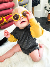 Black Mustard Ribbed Onesie