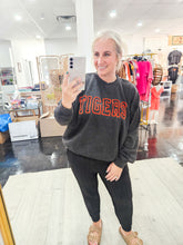 Heathered Black Tigers Crew