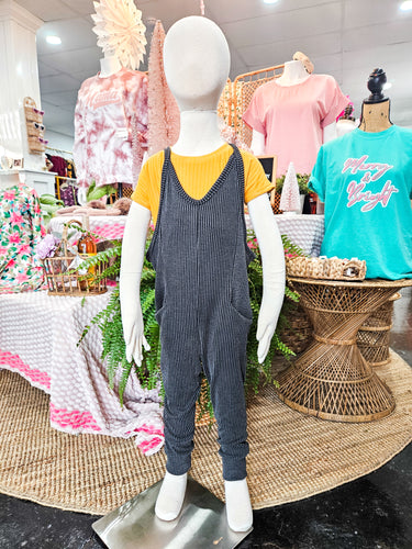 Black Harem Bib Romper