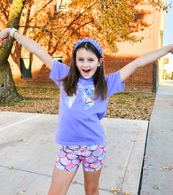 Violet Iridescent Bow Tee