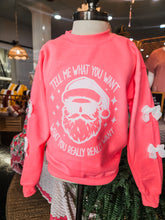 Pink Santa Bow Sweatshirt