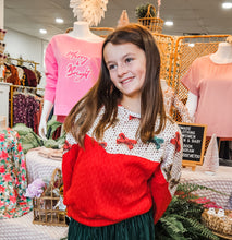 Holiday Bow Red Sweater