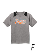 Madrid Baseball Performance Tee Gray/Black (Adult & Youth)