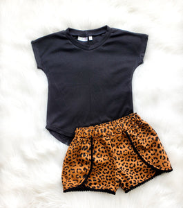 Caramel Leopard Shorts