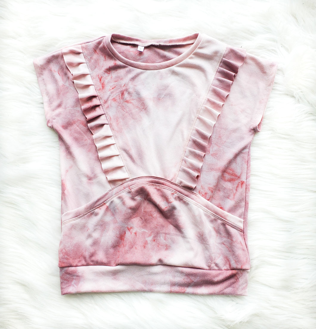 Pink Ruffled Pullover