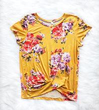 Adult Mustard Floral Twist Shirt